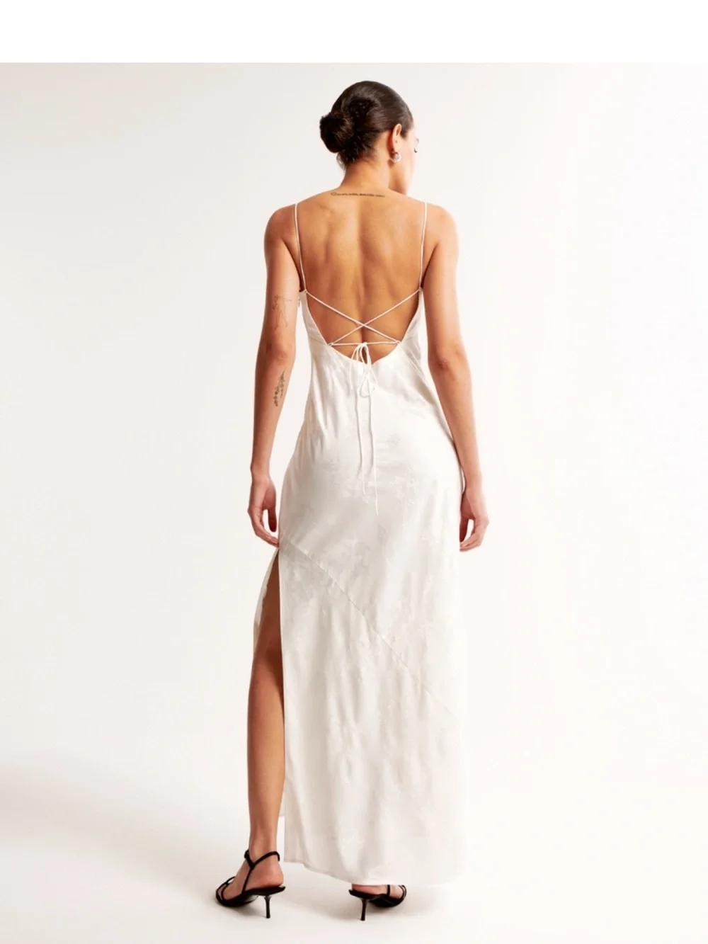 Abercrombie & Fitch Julia Slip Satin Jacquard Maxi Dress